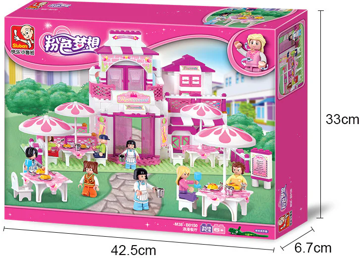 Dolphin Bay Pink Dream: Romantic restaurant 小鲁班 Sluban M38-B0150 image 3