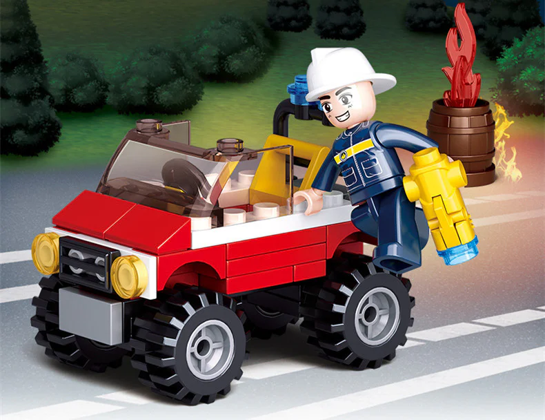 Fire hero: All-terrain fire truck 小鲁班 Sluban M38-B0621