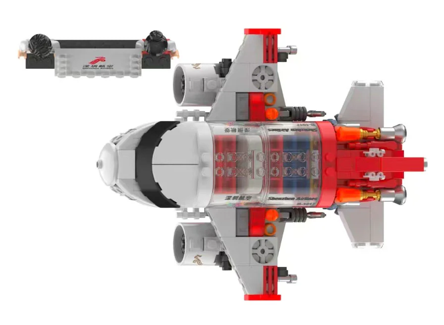 Deep-air aircraft module: passenger jet 佳奇积木 JAKI ZH002 image 2