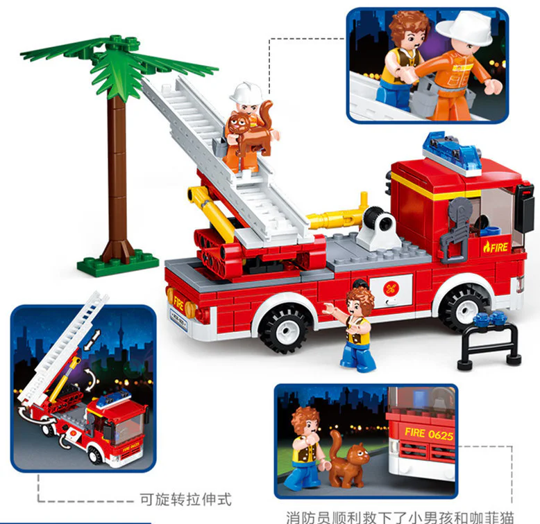 Heroes of the Fire: The Cloud Elevator Fire Vehicle 小鲁班 Sluban M38-0625 image 1