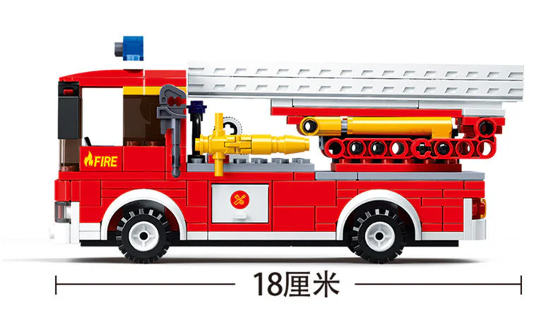 Heroes of the Fire: The Cloud Elevator Fire Vehicle 小鲁班 Sluban M38-0625 image 2