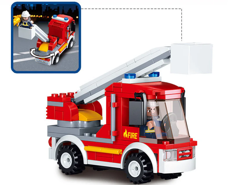 Heroes of Fire: mini-to-high fire truck 小鲁班 Sluban M38-0632 image 1