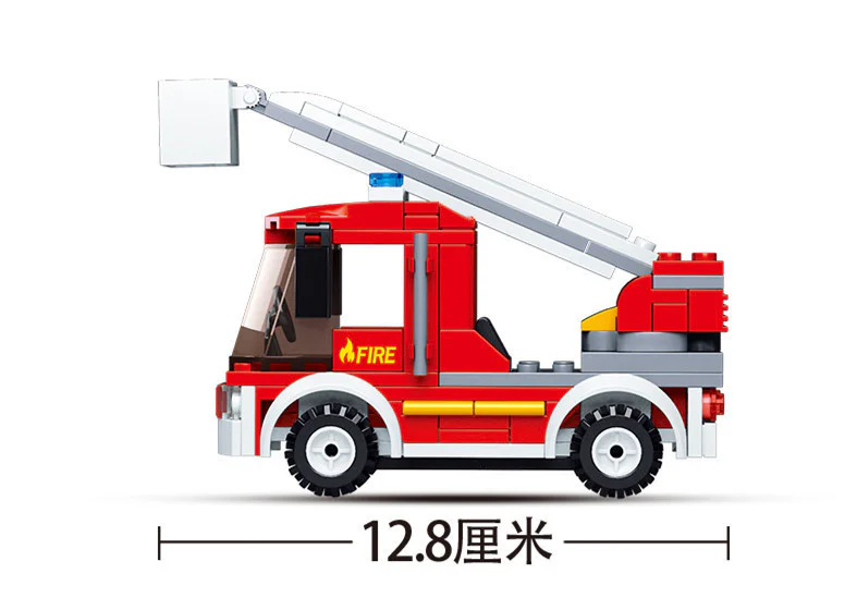 Heroes of Fire: mini-to-high fire truck 小鲁班 Sluban M38-0632 image 2