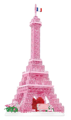 Pink and transparent Paris Tower