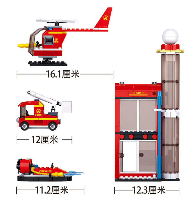 Fire hero: Fire training building 小鲁班 Sluban M38-B0628 image 2