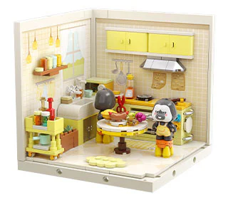 Supertown: The new new cuisine kitchen, the folding house 佳奇积木 JAKI FK009