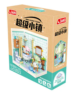 Supertown: President Qiqi goes to the bathroom, folds the house 佳奇积木 JAKI FK004 image 1