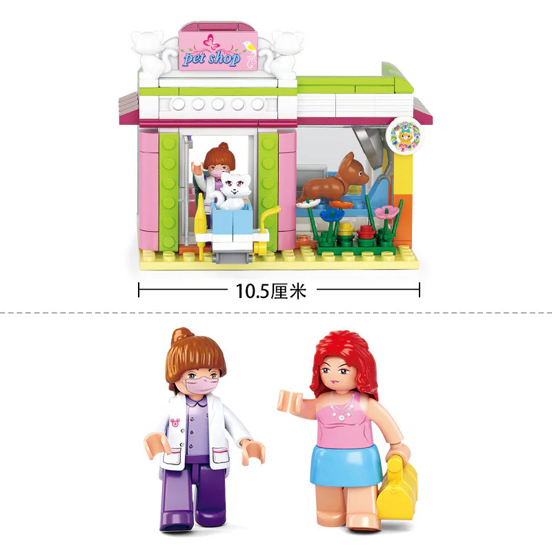 Dolphin Bay pink dream: pet beauty shop 小鲁班 Sluban M38-B0602 image 1
