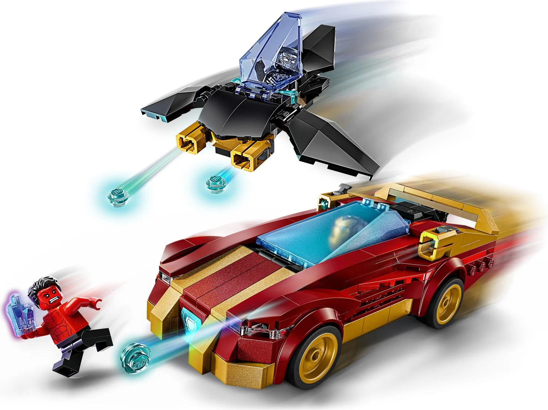 Black Panthers and Iron Man Cars, Red Hulk 乐高 LEGO 76310 image 4