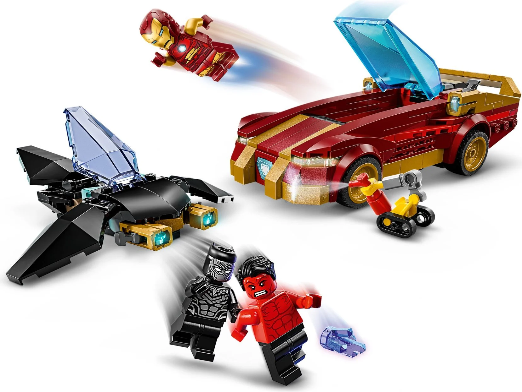 Black Panthers and Iron Man Cars, Red Hulk 乐高 LEGO 76310 image 5