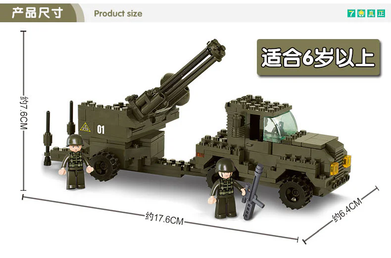 Air force: anti-aircraft guns 小鲁班 Sluban M38-B7300 image 8