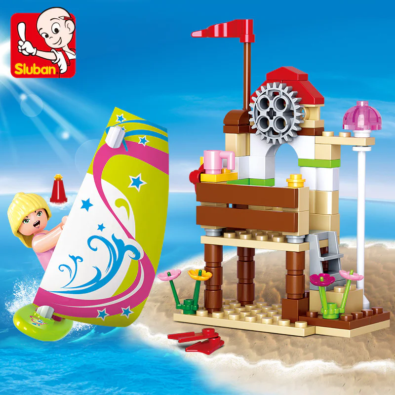 Dolphin Bay Pink Dreams: A funny board 小鲁班 Sluban M38-B0601