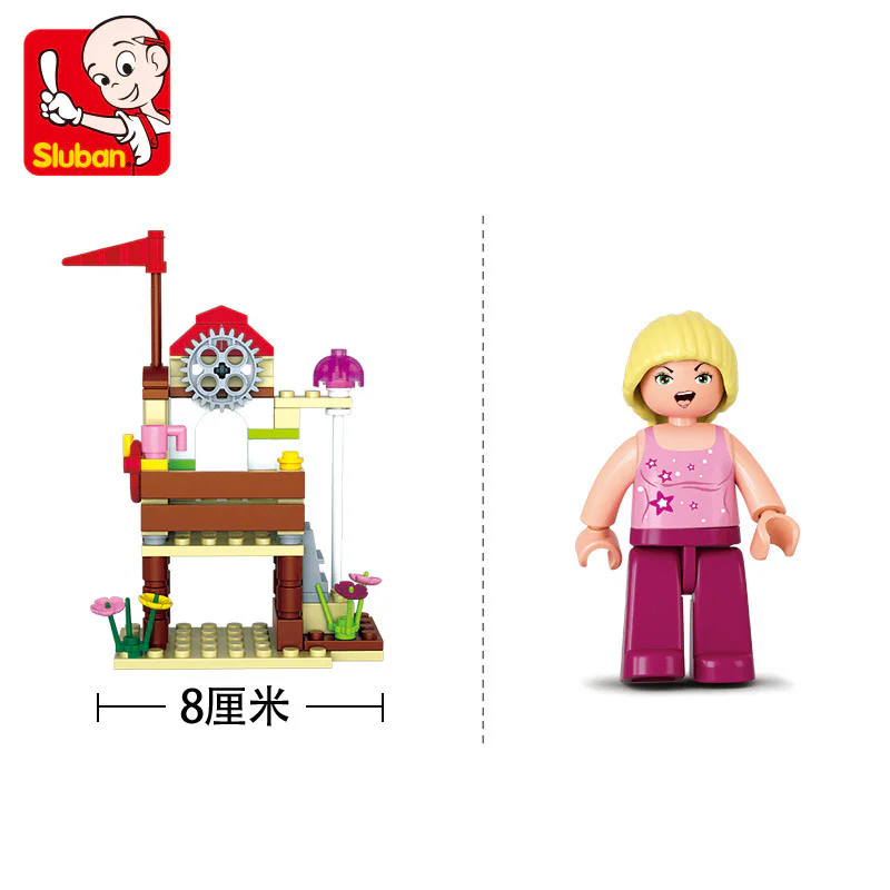 Dolphin Bay Pink Dreams: A funny board 小鲁班 Sluban M38-B0601 image 1
