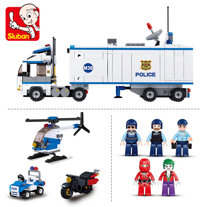 All units out: Mobile police stations 小鲁班 Sluban M38-B0376 image 3