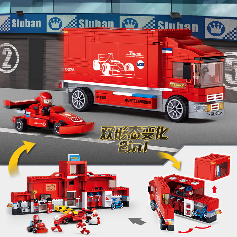 EQUATION RACE II: F1 RACE TOUR TRUCK 小鲁班 Sluban M38-B0375 image 1