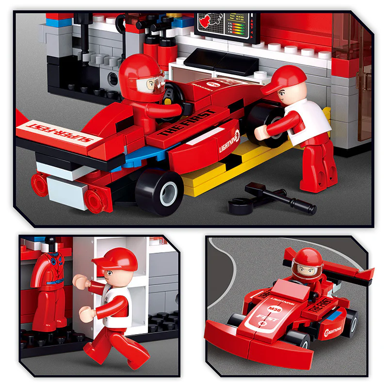 EQUATION RACE II: F1 RACE TOUR TRUCK 小鲁班 Sluban M38-B0375 image 3