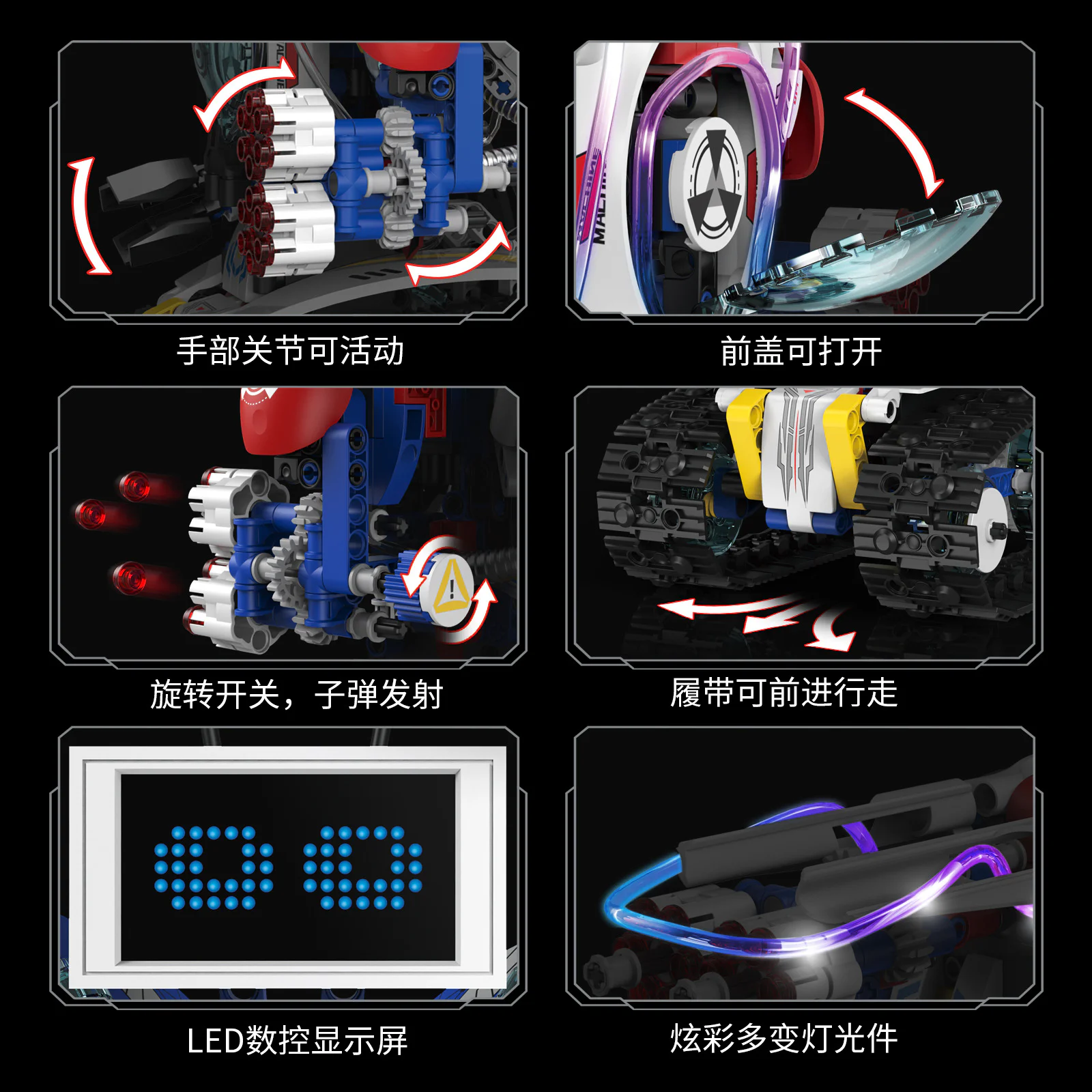 SMART SCREEN LED MULTI-MODIFIED ROBOT 恺宇 KAIYU K96164 image 5