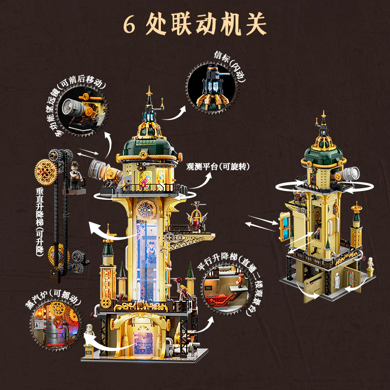 Steam punk observation tower Amazing Brick F9070 image 4