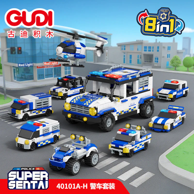 Police Land Cruiser, eight in one 古迪 GUDI 40101 image 2