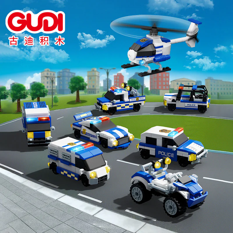 Police Land Cruiser, eight in one 古迪 GUDI 40101 image 3
