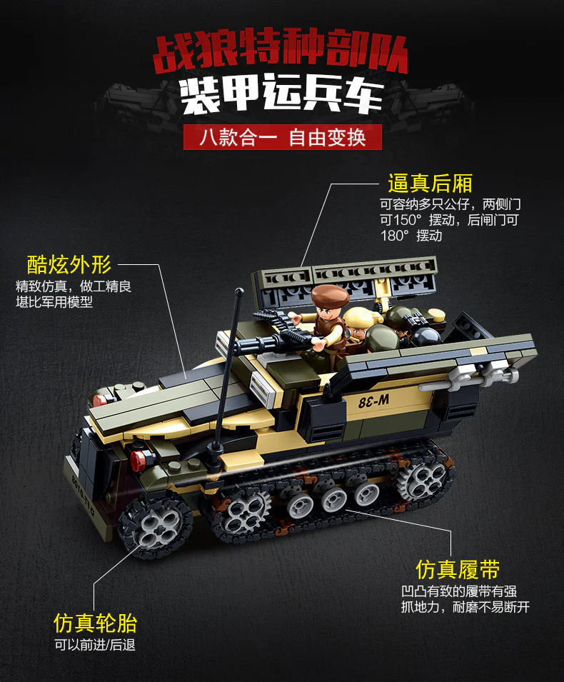 Special Task Force: Eight-Combination Wolf Brigade 小鲁班 Sluban M38-B0588 image 11