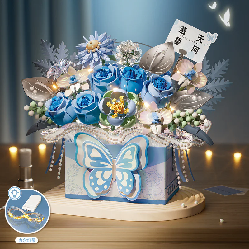 ♪ ♪ Fancy blue butterflies box ♪ 俐智LOZ 1968 image 1
