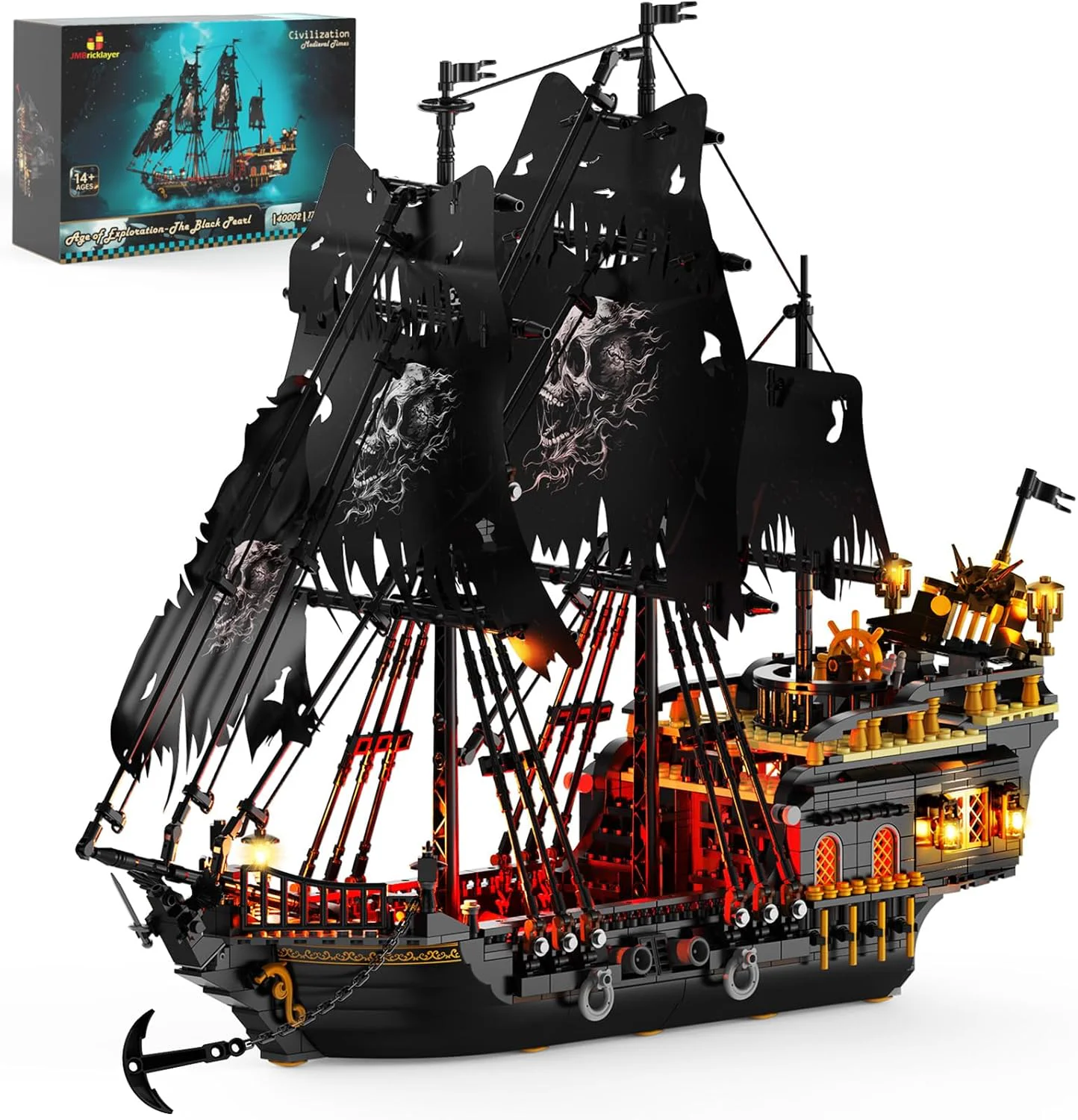 Black Pearl Pirate Ship JMBricklayer 40002