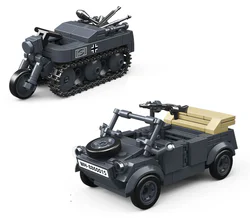 Sd. Kfz.2 semi-tracked motorcycle and 82-barrel vehicle 1:35