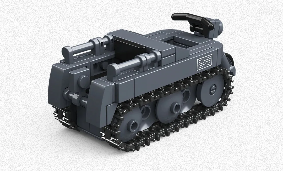 Sd. Kfz.2 semi-tracked motorcycle and 82-barrel vehicle 1:35 全冠 QUANGUAN 300002 image 2
