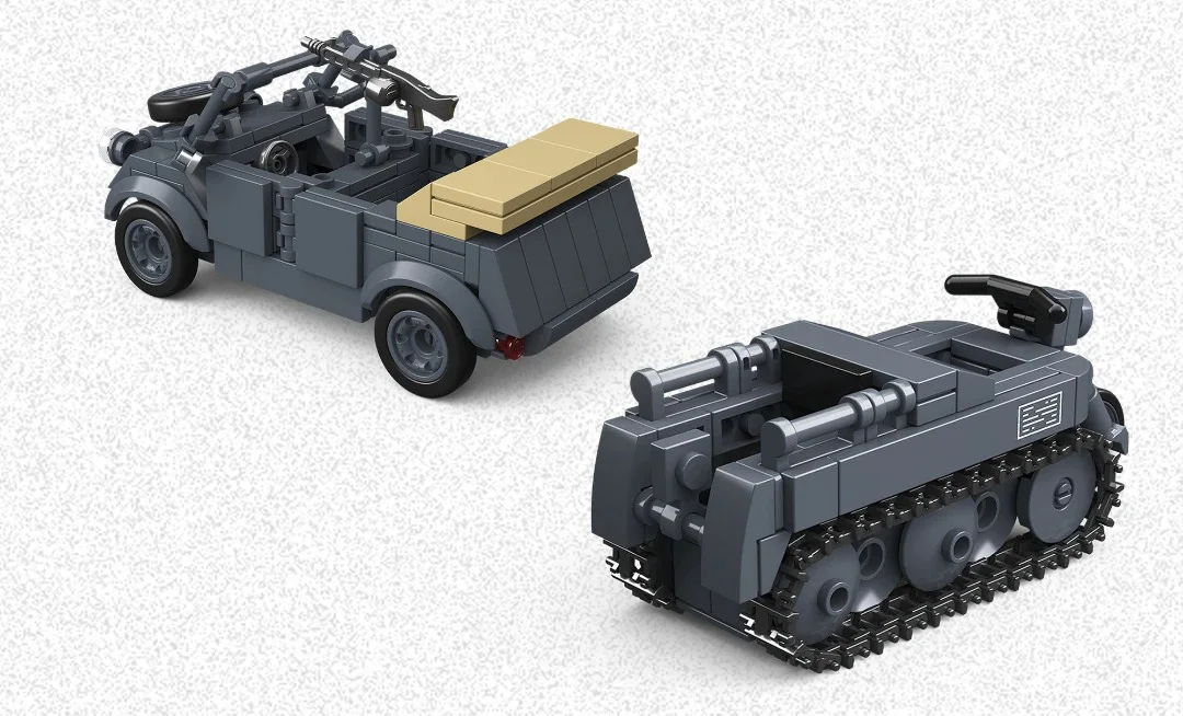 Sd. Kfz.2 semi-tracked motorcycle and 82-barrel vehicle 1:35 全冠 QUANGUAN 300002 image 6