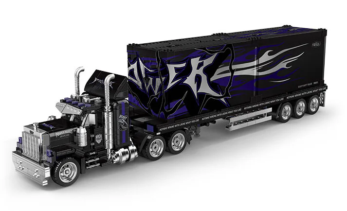 Truck, heavy, retro-American-style big tughead container 悦创 HAPPYBUILD/信宇科技 PB8829