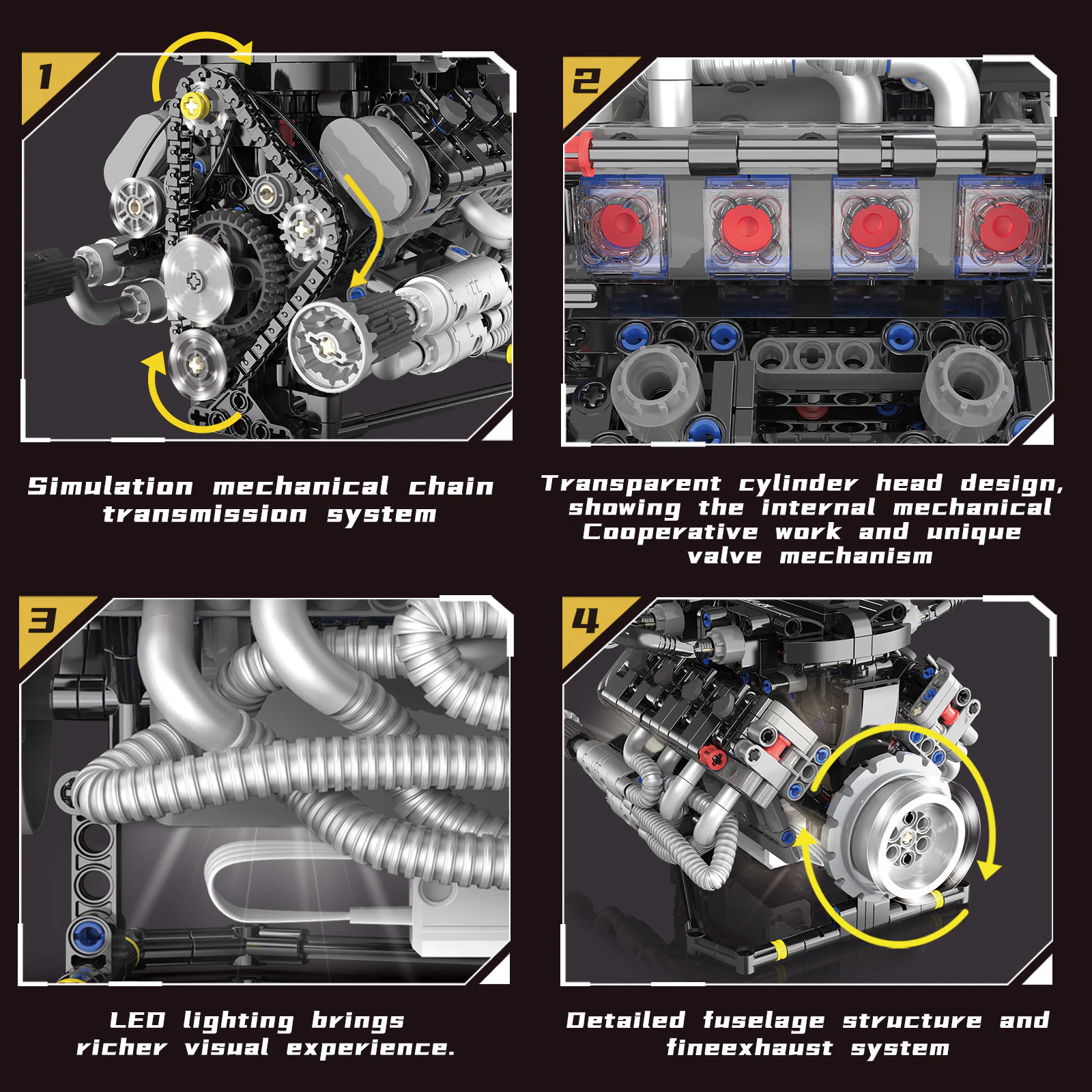 LAMBORGHINI V8 ENGINE 恺宇 KAIYU K96206 image 5