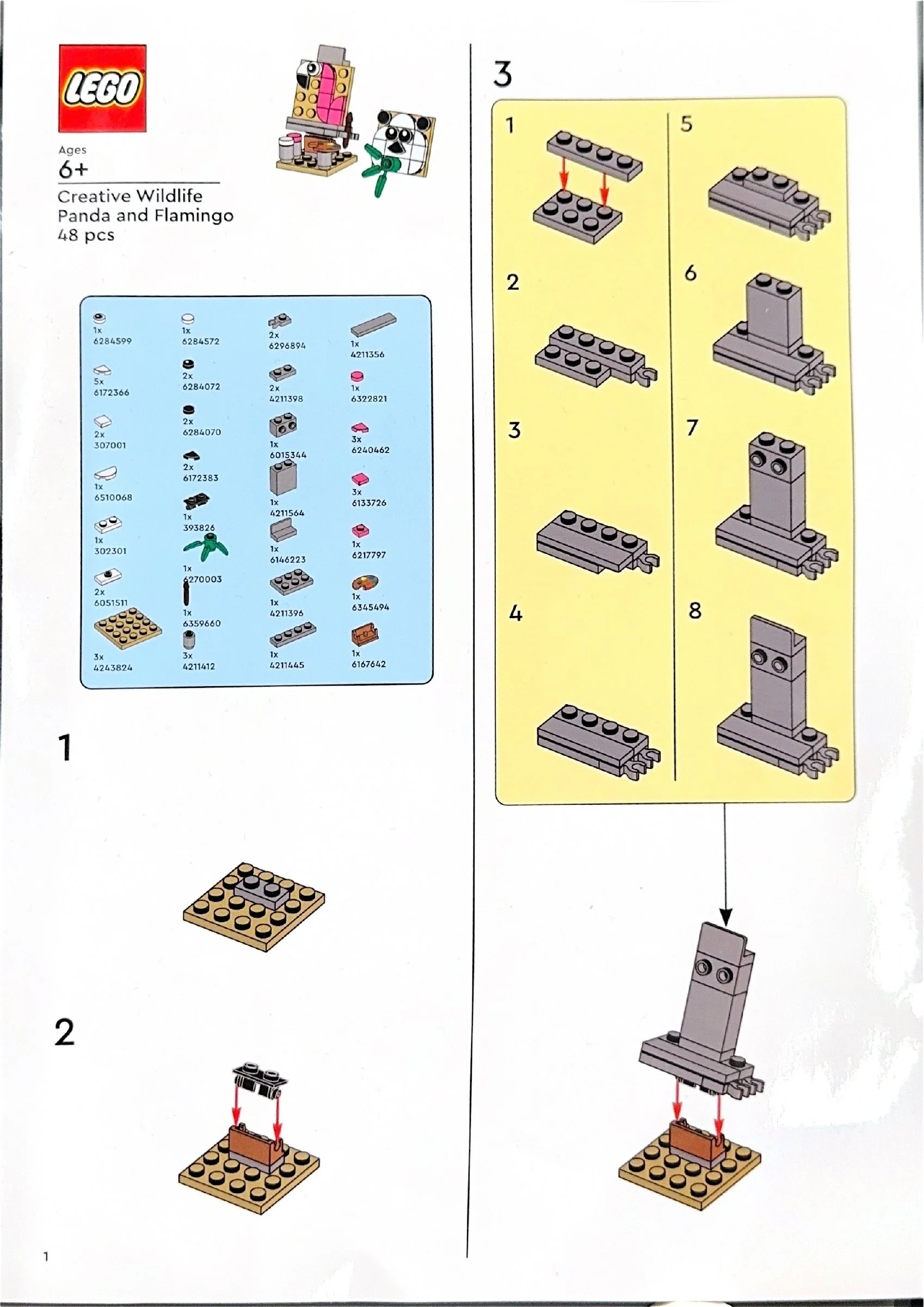 Pandas and flamingos 乐高 LEGO 6581677 image 1