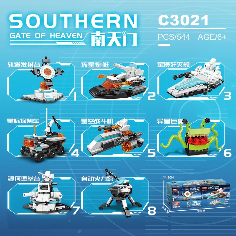 South Skygate Superstarship, 8 combinations 沃马动漫 WOMA C3021 image 2