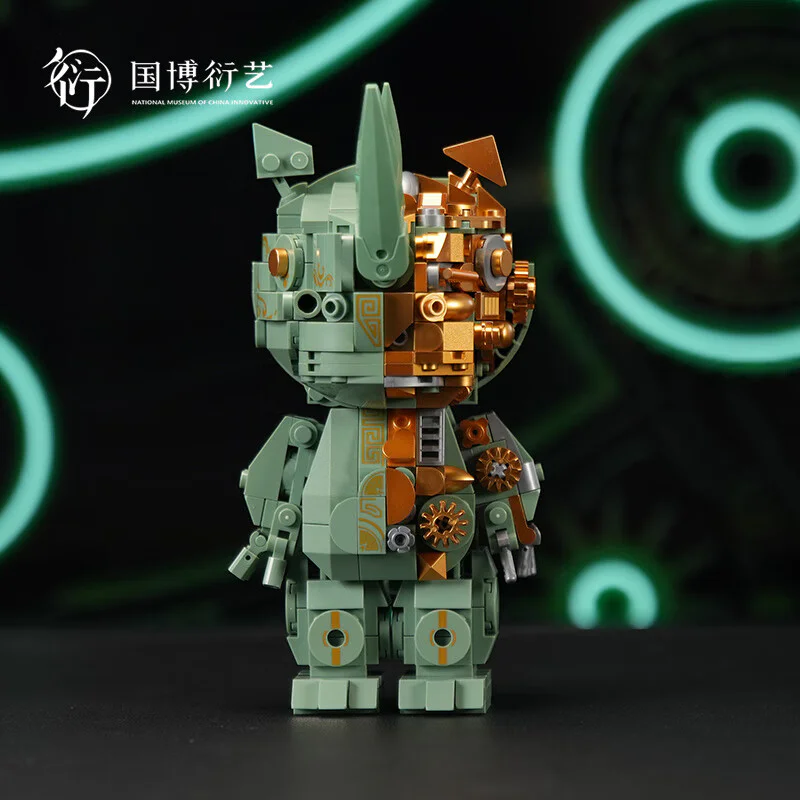 National reproduction: rhinoceros and brass armor 佳奇积木 JAKI EK032 image 3