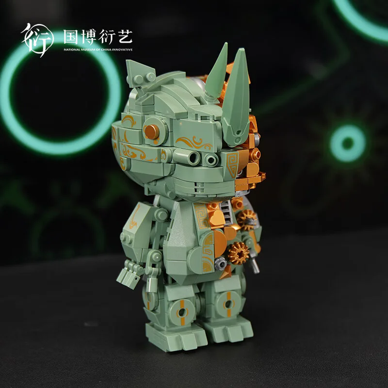 National reproduction: rhinoceros and brass armor 佳奇积木 JAKI EK032 image 4