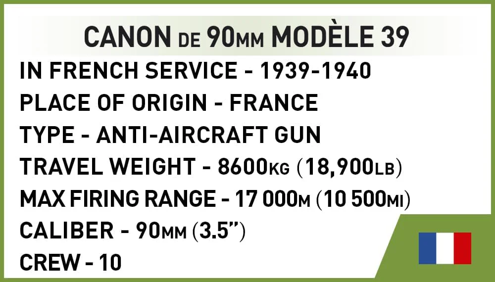 Canon de 90mm Model 1939 Anti-Aircraft COBI 2294 image 3