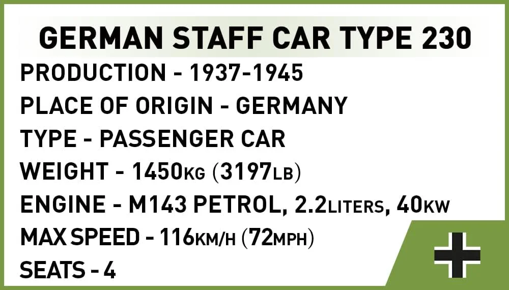 German Staff Car Type 230 COBI 2277 image 3