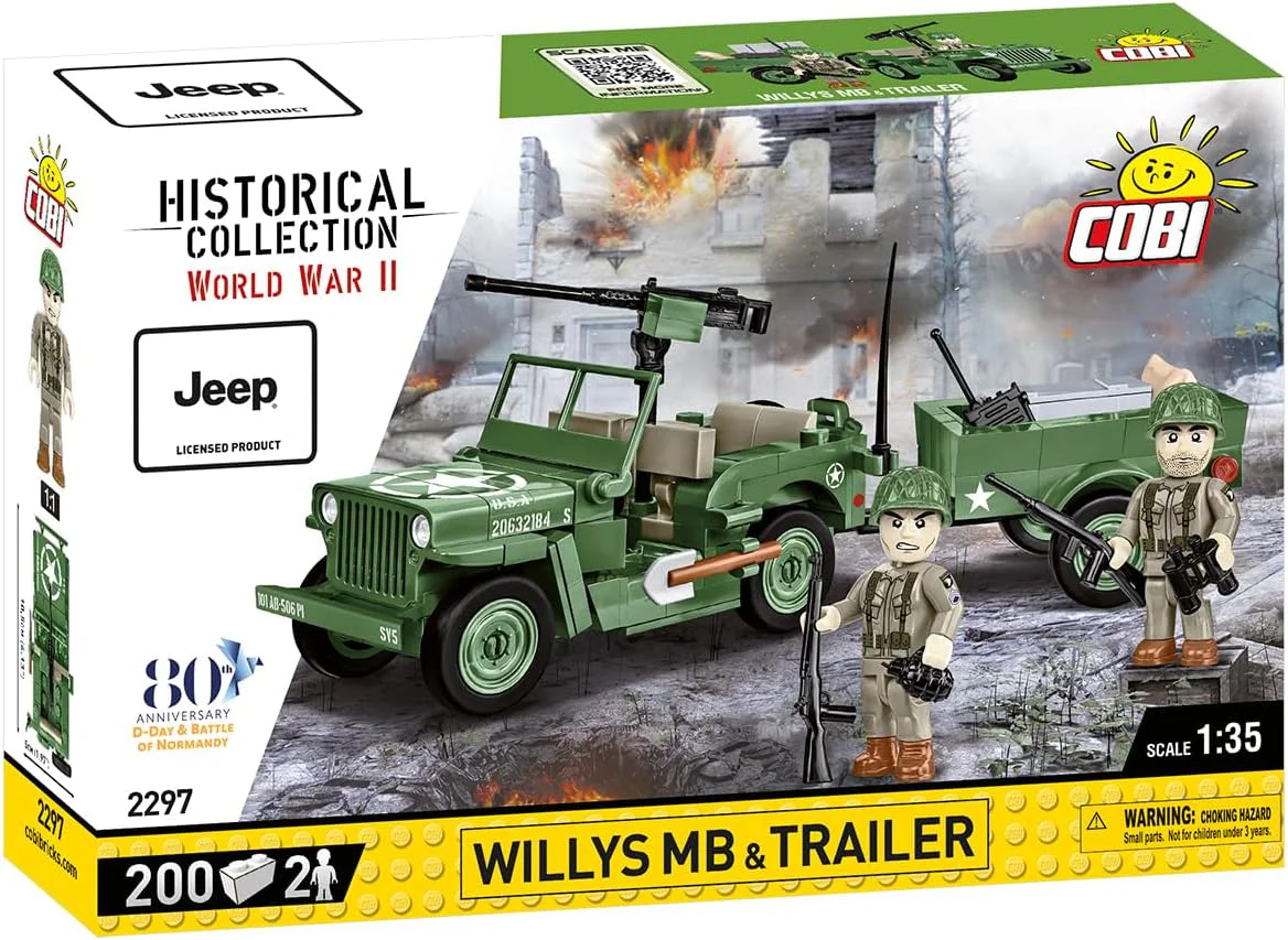 Jeep Willys MB Vehicle with Trailer COBI 2297 image 1