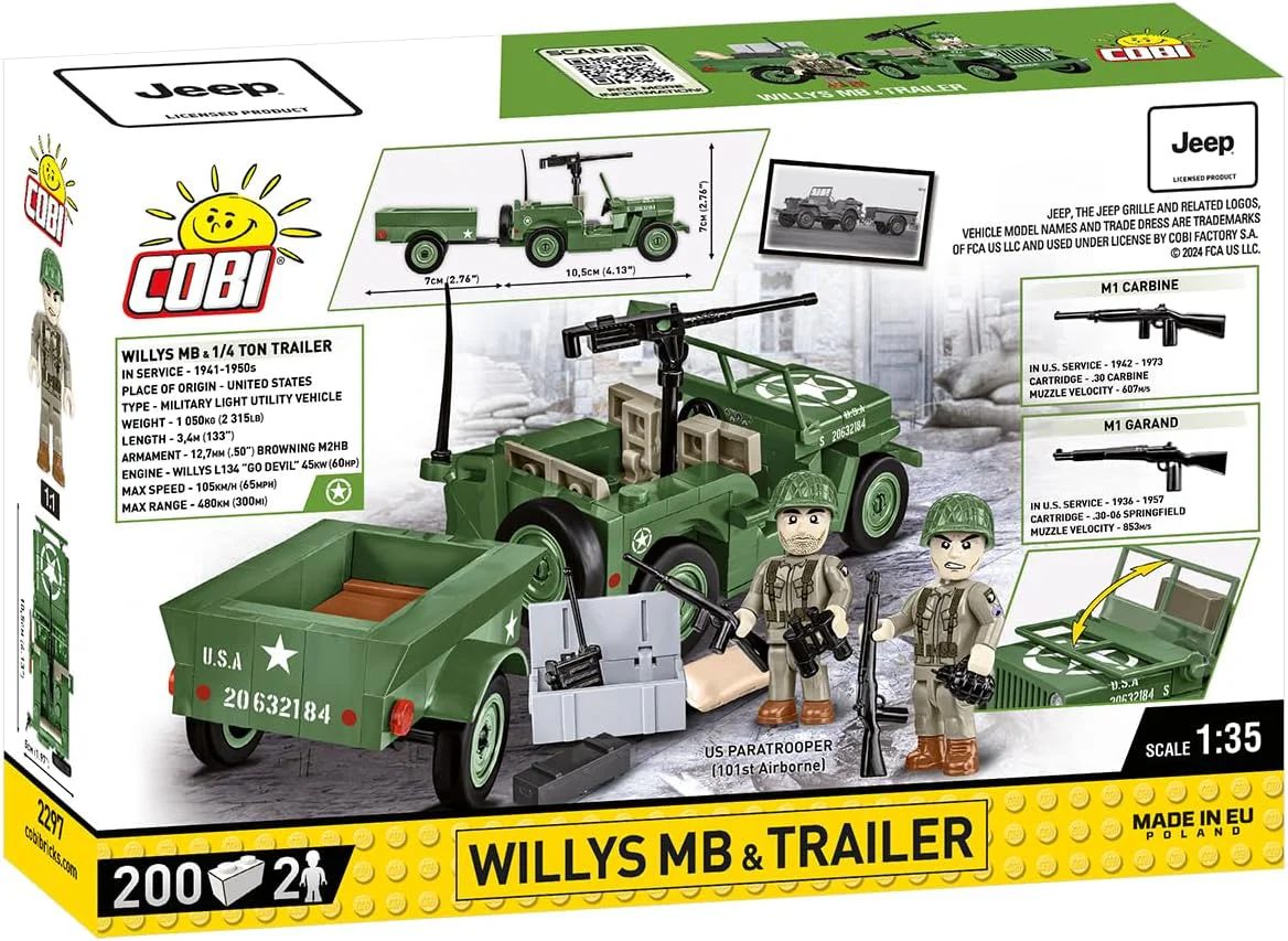 Jeep Willys MB Vehicle with Trailer COBI 2297 image 2