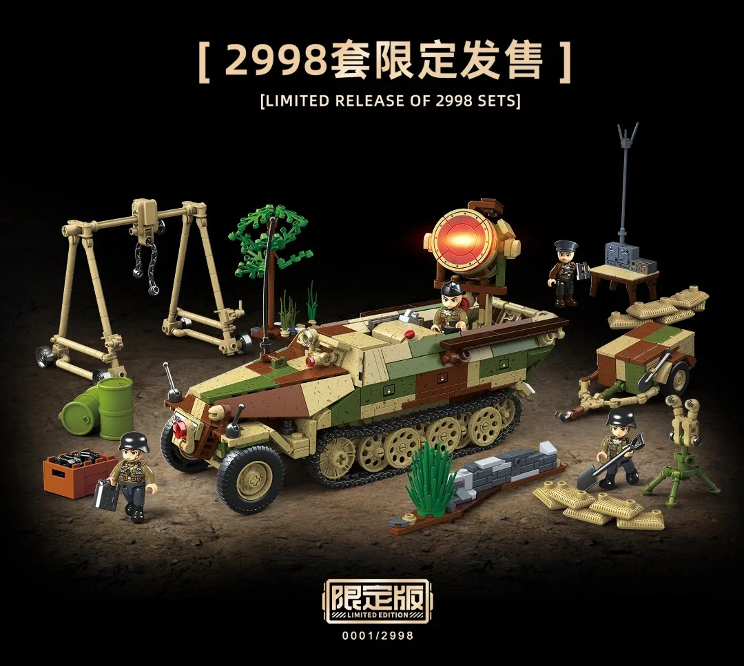 Sd. Kfz 251/20 Semi-tracked Armoured Vehicle/Waste Owl Field System 1:28 QUANGUAN 100318 image 2