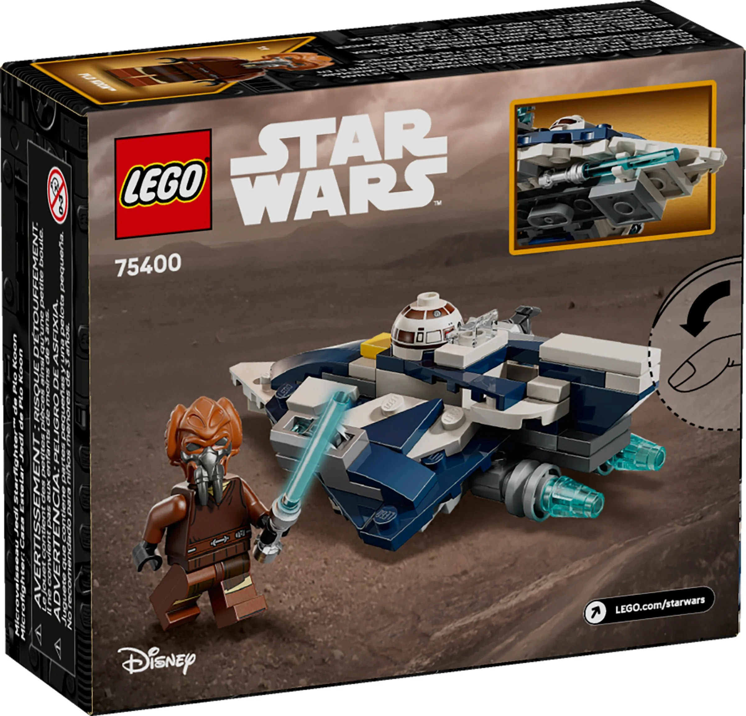 Plo Koon's Jedi Starfighter Microfighter LEGO 75400 image 2