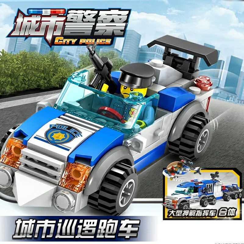 urban police: large escort command vehicle 4in1 4 complex 开智 KAZI/高博乐 GBL KY67252-1 image 2