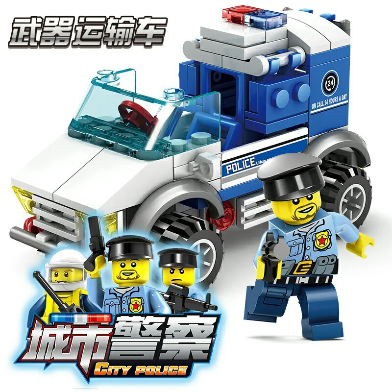 urban police: large escort command vehicle 4in1 4 complex 开智 KAZI/高博乐 GBL KY67252-1 image 7