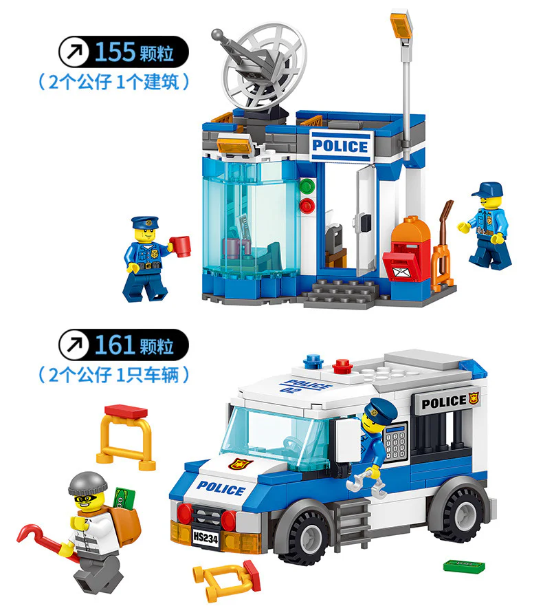 Police: Thrilling police vs. gangster battle, anti-aircraft radar system with 2 models. 28005-1 image 10