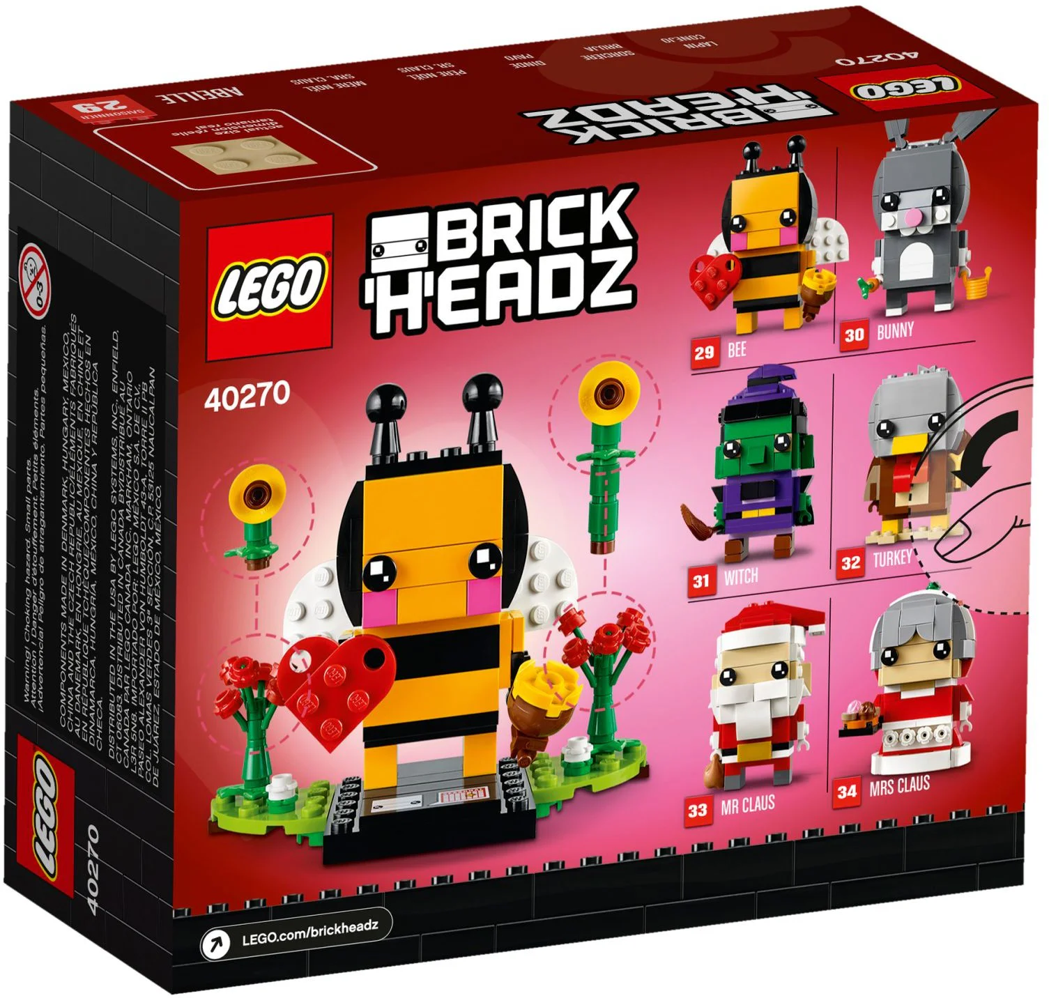 Square Head: Valentine's Bee 乐高 LEGO 40270 image 2