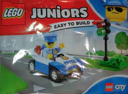 Traffic light and patrol police.