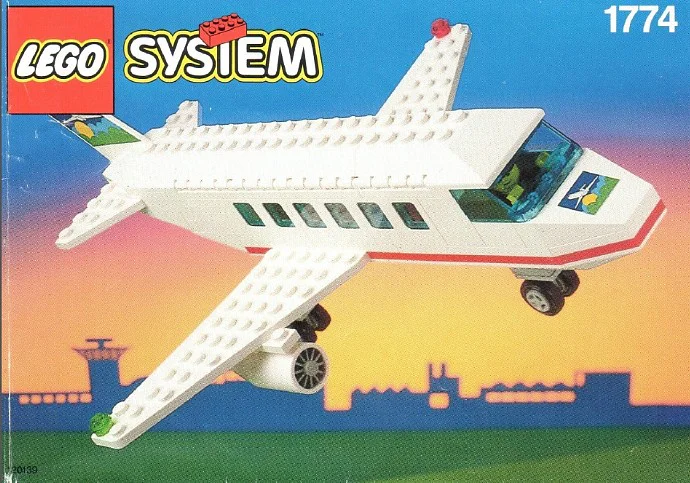 Airplane, Emirates Airline passenger aircraft. 乐高 LEGO 1774