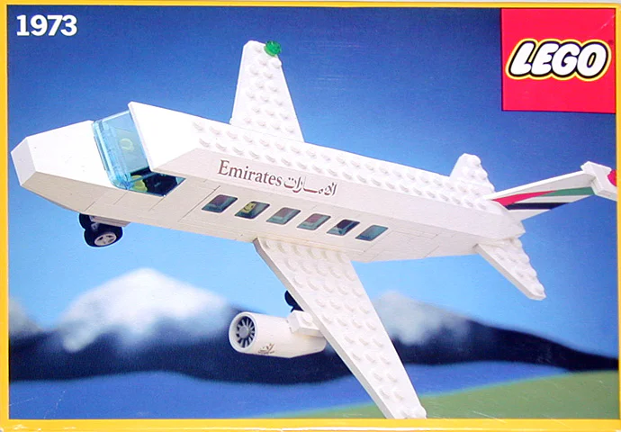 Airplane, Emirates Airline passenger aircraft. 乐高 LEGO 1774 image 1