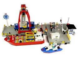 Vessel: Loading at the harbor.